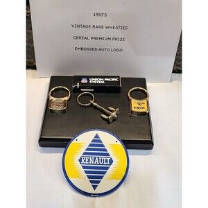 Vintage 1950's Wheaties Cereal Premium - Renault Metal Car Emblem Badge